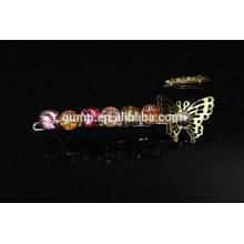 Glänzende koreanische Schmetterlings-Art und Weise Rhinestone Hairgrip Mädchen-Perlen Hairclip Haar-Zusätze